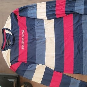 Primitive Porter long sleeve shirt in red, white and blues size Mens Large